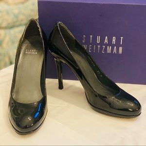 Stuart Weitzman Platswoon Black Patent Leather